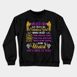 Awesome October Girl T shirt Gift Birthday Crewneck Sweatshirt